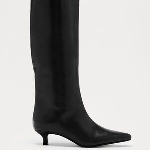 Fashion Nova Sleek Black Heeled Boots